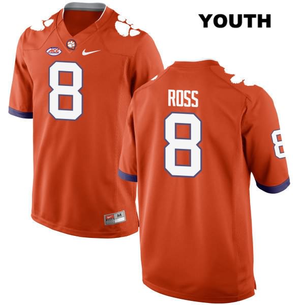 Youth Clemson Tigers #8 Justyn Ross Stitched Orange Authentic Style 2 Nike NCAA College Football Jersey PMH6446QF